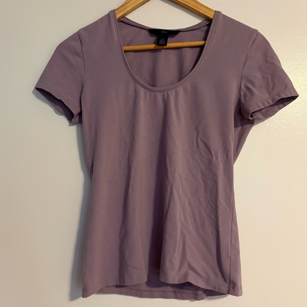 GAP Women's Dusty Purple Short Sleeve Tee